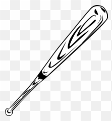 Transparent Background Baseball Bat Clipart Black And White - Baseball Bat Clip Art Png,Baseball Transparent Background