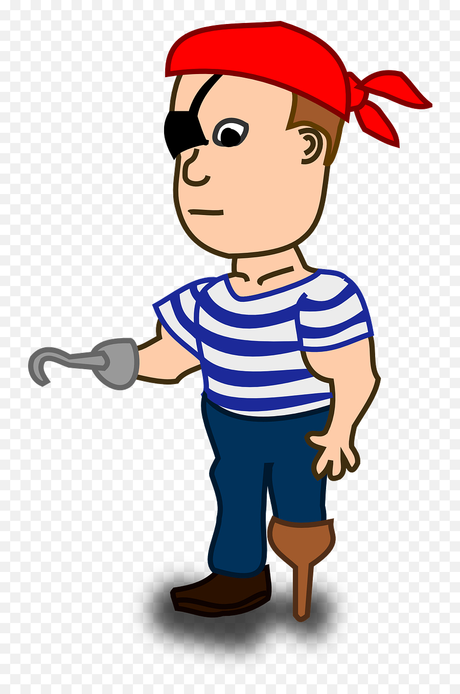 Pirate Person Man - Free Vector Graphic On Pixabay Peg Leg Clip Art Png,Pirate Hook Png