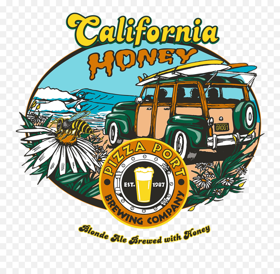 Media Kit Pizza Port - Pizza Port California Honey Png,Honey Logo