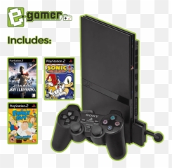 Playstation 2 Slimeline With 3 Games - Sonic Mega Collection Plus Ps2 Png,Playstation 2 Png
