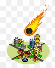 Emergency Disaster Asteroid - Free Vector Graphic On Pixabay Tsunami And Earthquake Drawing Png,Asteroid Transparent