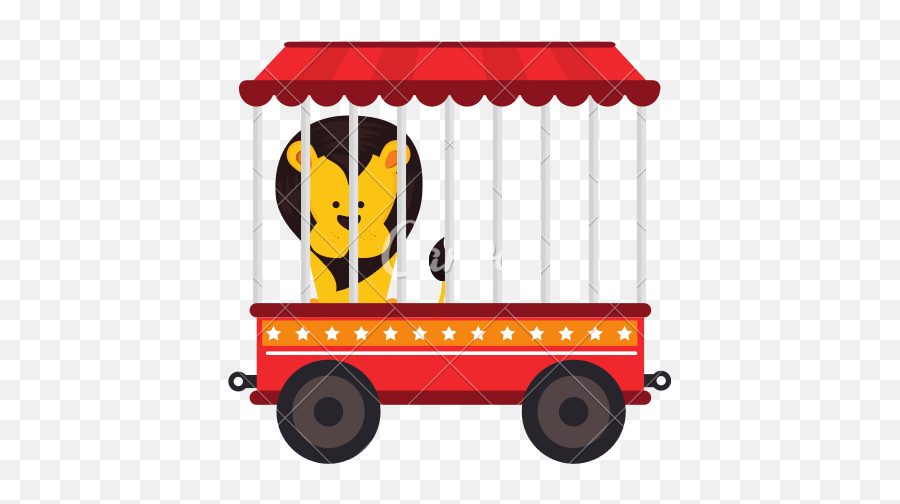 Lion In A Circus Cage Vector Icons By Canva - Vector Des Lions Dans Une Cage Clipart Png,Circus Baby Icon