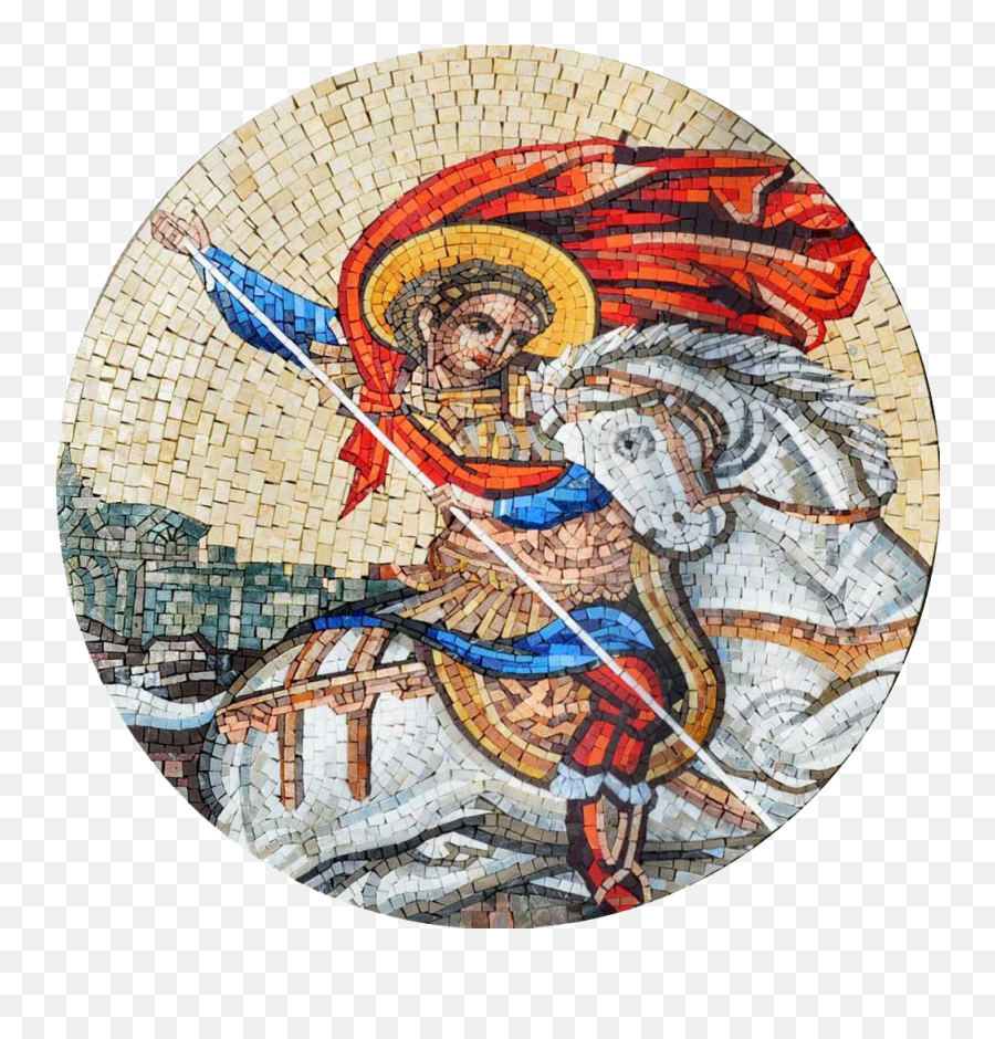 Saint Georges Icon Mosaic Marble - Fictional Character Png,Icon Art History