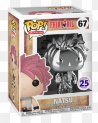 Funko Pop Animation Fairy Tail - Natsu Silver Chrome 67 Funko Pop Fairy Tail Png,Natsu Png