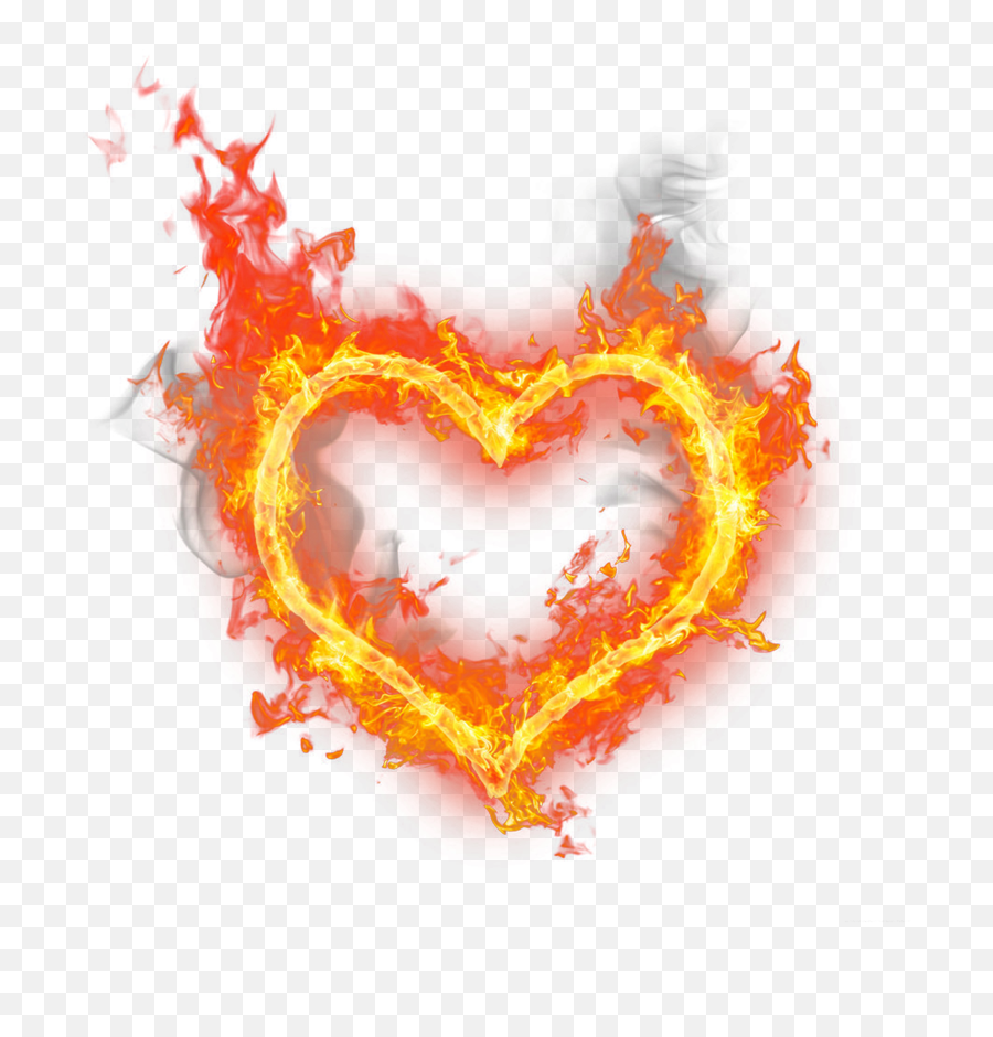 Hd Fire Heart Burning Png Image - Heart On Fire Png,Heart Image Png
