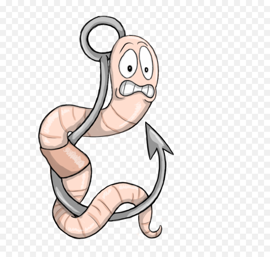 Download 28 Collection Of Fishing Hook Worm Clipart - Worm Fishing Hook Clipart Png,Worm Png