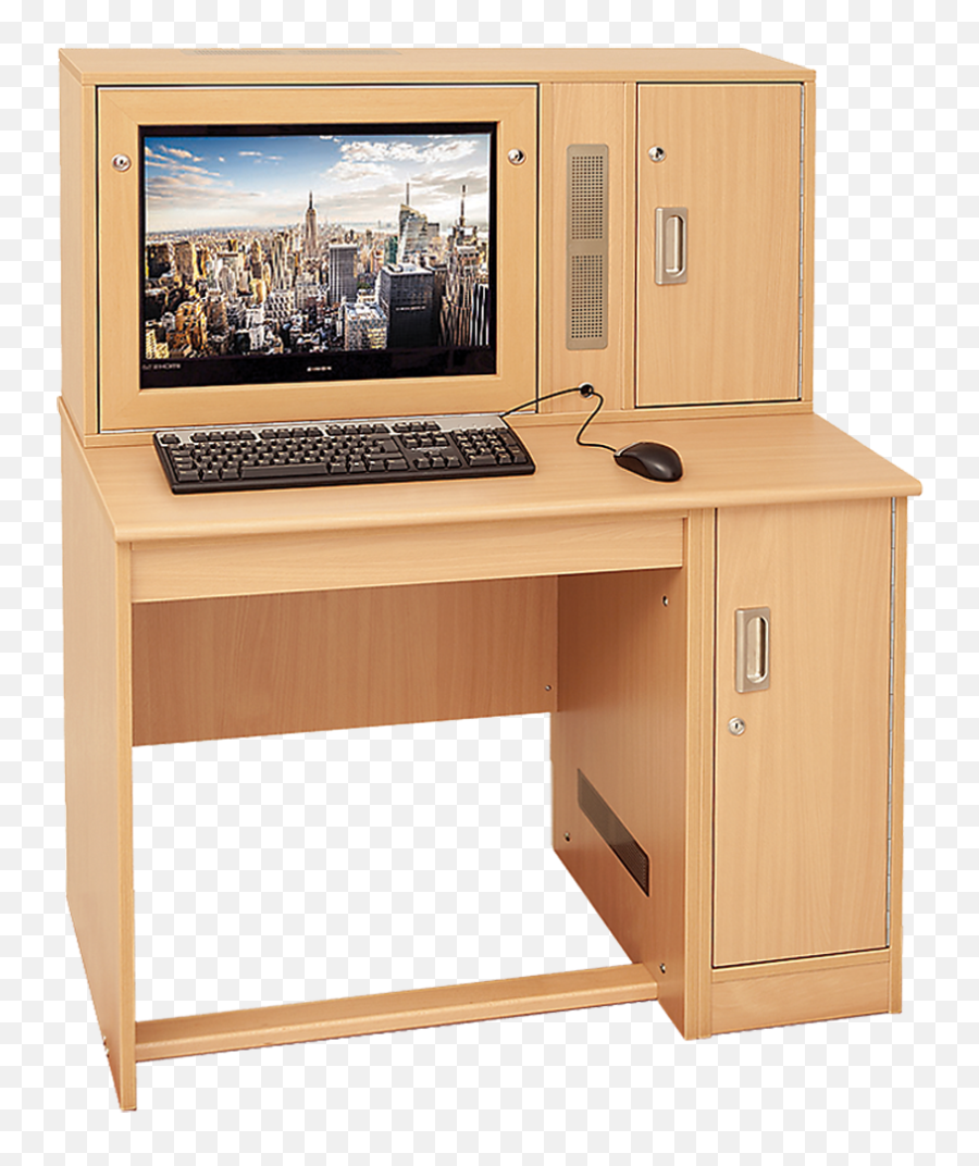 Secure Computer Desk H1273 X W1010 D600 Scd - Tough Secure Computer Desk Png,Computer Desk Png