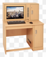Secure Computer Desk H1273 X W1010 D600 Scd - Tough Secure Computer Desk Png,Computer Desk Png