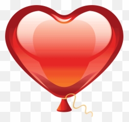Vector Black And White Stock Png Files - Red Heart Balloons Transparent