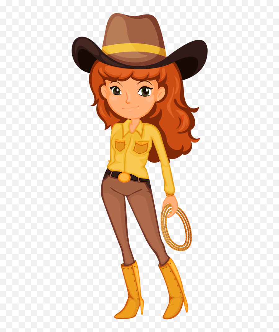 Cowgirl Clipart Emoji - Cow Girl Clipart Png,Cowboy Emoji Png