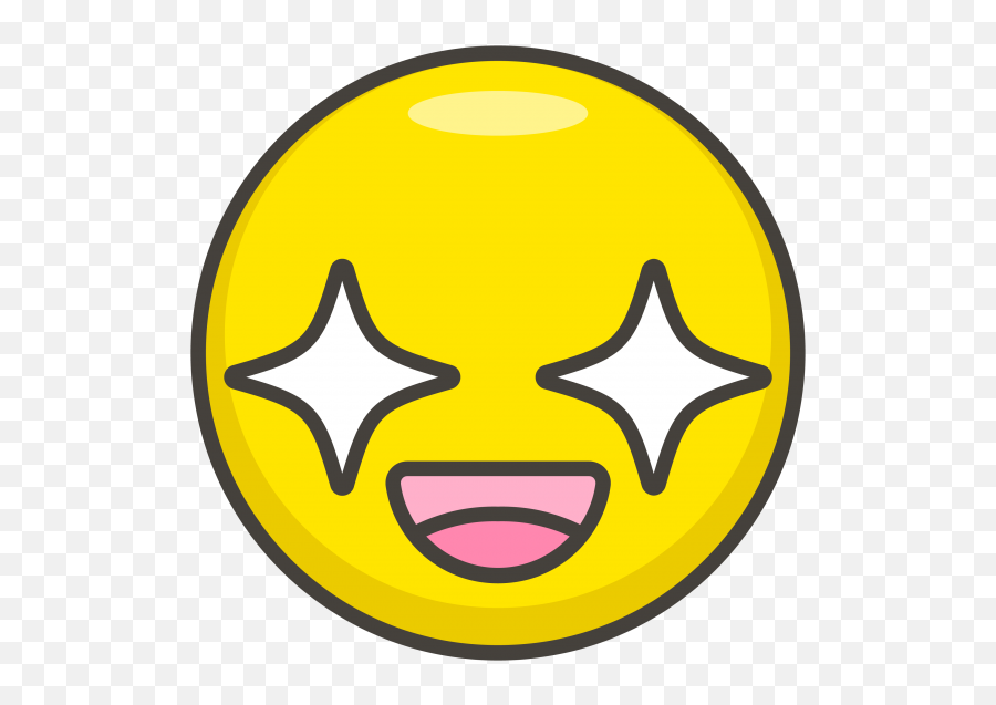 Star Struck Emoji - Emoji Clipart Full Size Clipart Circle Png,Star Emoji Png