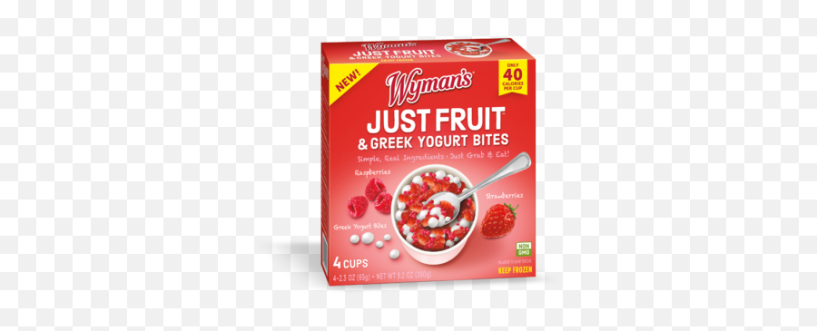Just Fruit U2013 Raspberries And Strawberries Wymanu0027s - Greek Yogurt Balls Png,Raspberries Png