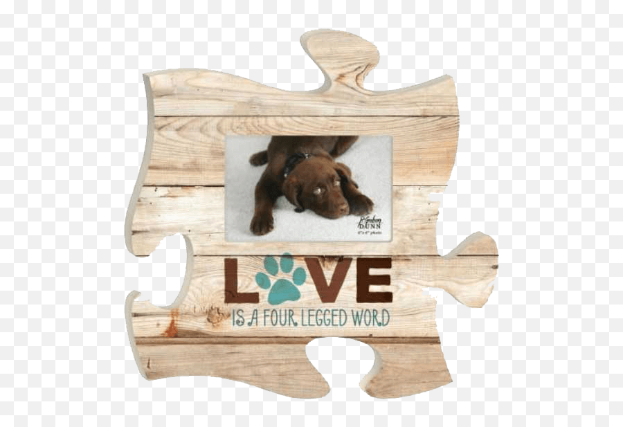 Puzzle Piece Frame Custom Engraving Dog - Picture Frame Png,Piece Of Wood Png