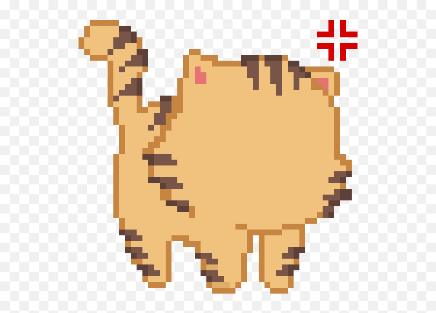 Angry Cat - Pixel Art Full Size Png Download Seekpng Angry Cat Pixel Art,Angry Cat Png
