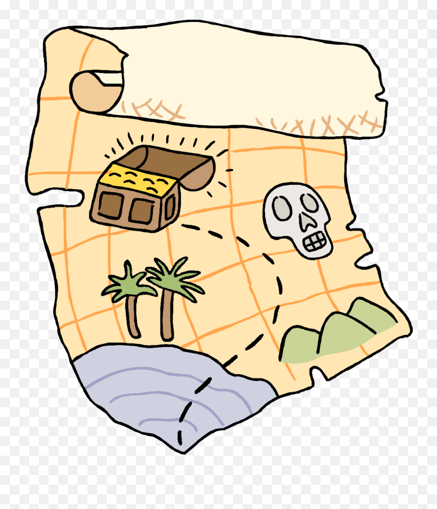 Vector Illustration Of Pirate Treasure - Treasure Map Clip Art Png,Treasure Map Png
