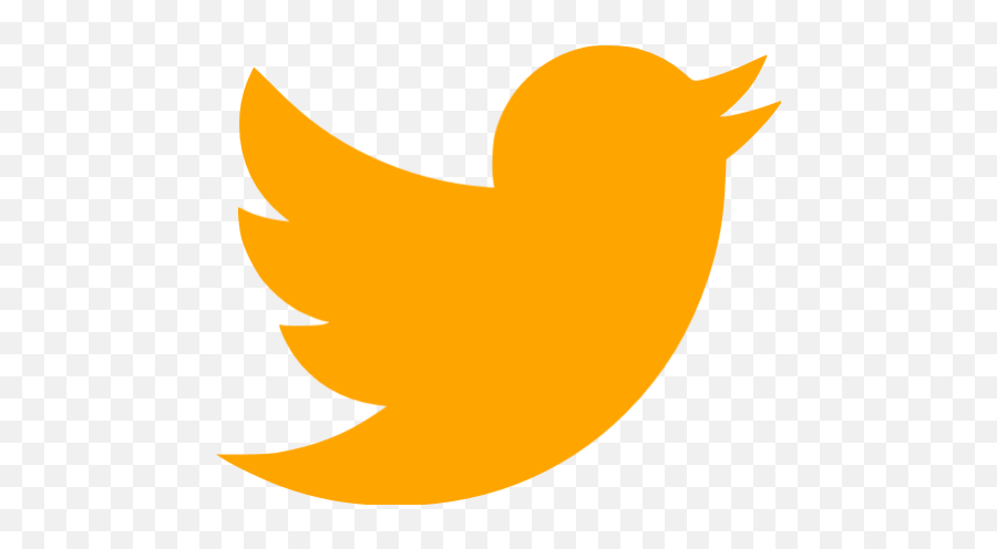 Orange Twitter Icon - Transparent Twitter Logo Gray Png,Twitter Logo Icon