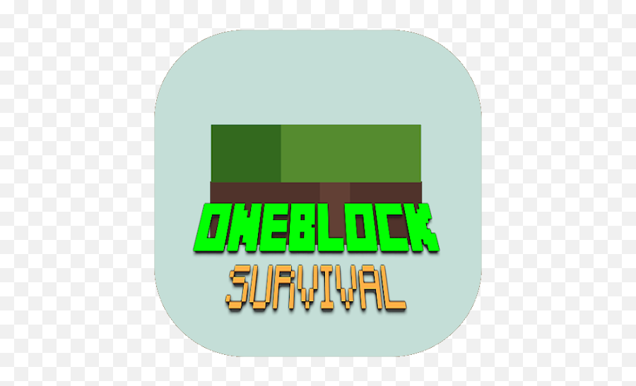 Amazoncom Oneblock Survival For Minecraft Pe Appstore - One Block Skyblock Png,Minecraft Logo Font