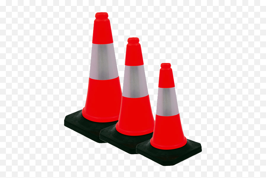 Download Traffic Cones With Black Rubber Base - Traffic Cone Gambar Animasi Rambu Rubber Cone Png,Cone Png