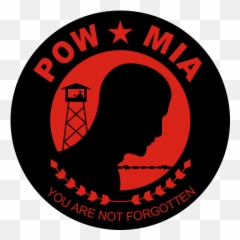 Pow Mia Round Black Red Decal - Hair Design Png,Pow Mia Logo