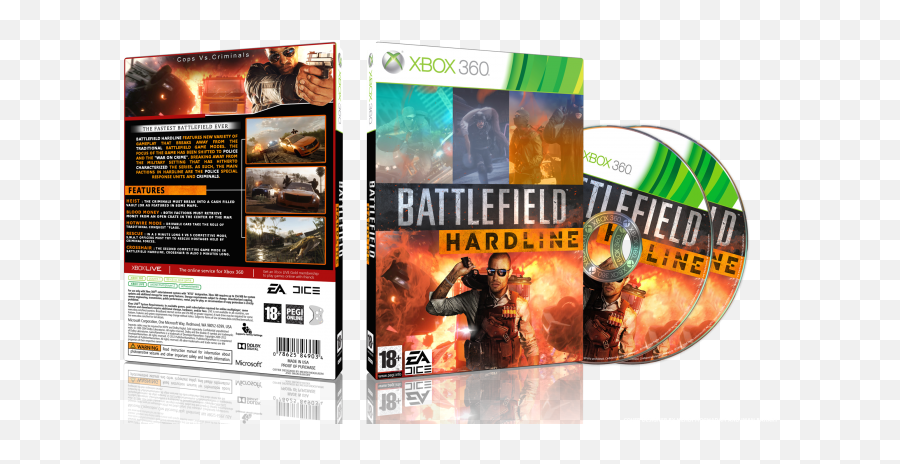 Battlefield Hardline Xbox 360 Box Art - Battlefield Hardline Png,Battlefield Hardline Logo