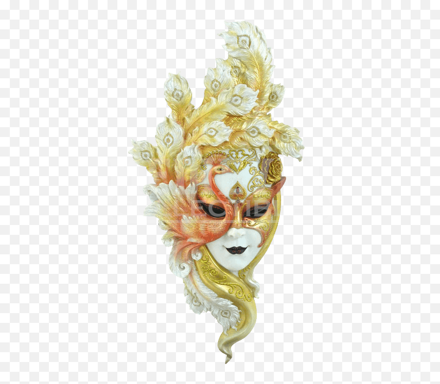 Download Gold Peacock Mask Wall Plaque - Venice Mask Decoration Png,Gold Plaque Png