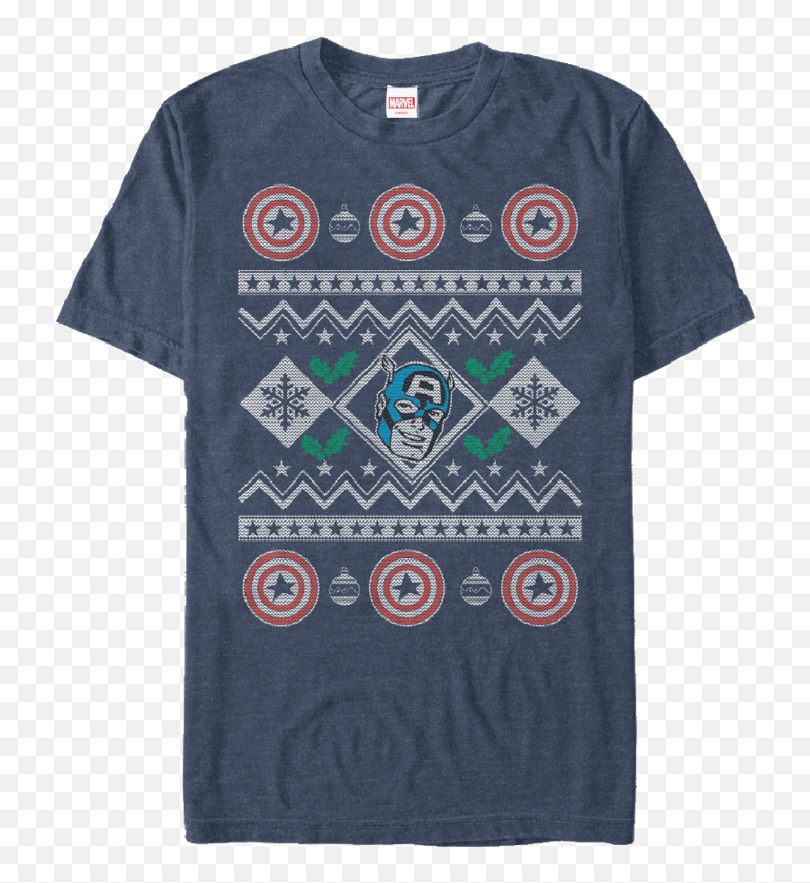 Faux Ugly Christmas Sweater Captain America T - Shirt Png,Ugly Christmas Sweater Png