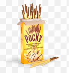 Glico Pocky Chocolate Banana Stick 37g - Flavoured png