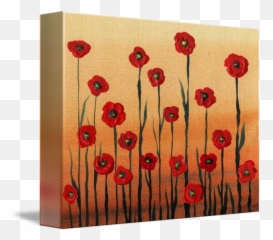 Landscape With Red Poppies Painting By Irina Sztukowski - Poppy Png,Poppies Png