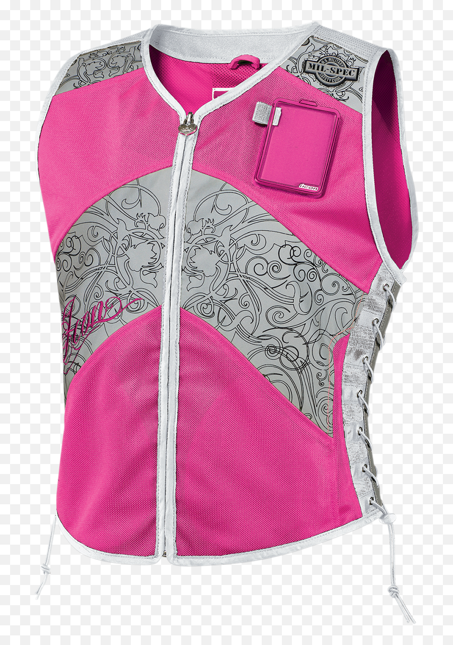 Military Spec Corset Motorcycle Vest - Motorcycle Safety Vest Pink Png,Icon Armor Vest