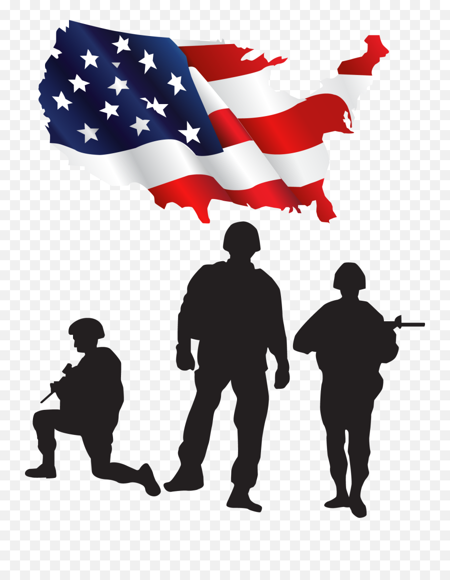 American Soldier Silhouette Png Clipart - Armed Forces Day 2020,Soldier Silhouette Png