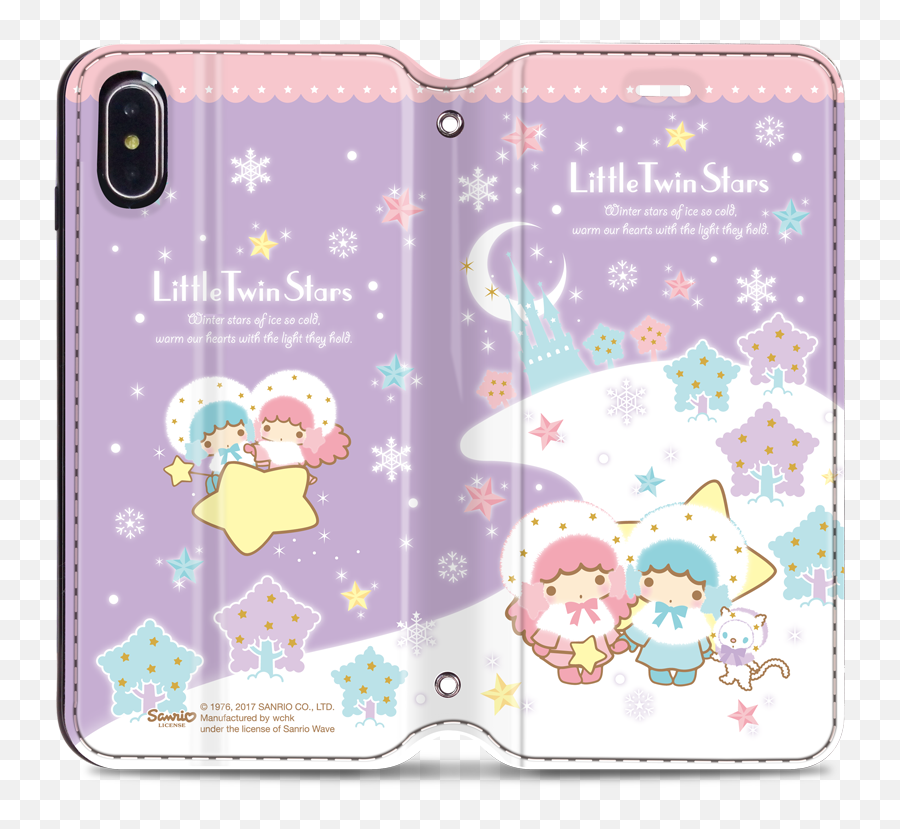 Little Twin Stars Leather Flip Case - Cartoon Png,Little Twin Stars Png