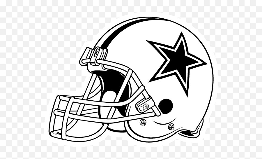 Dallas Cowboy Coloring Sheets - Dallas Cowboys Helmet Black And White Png,Dallas Cowboy Logo Images