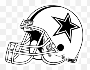 Dallas Cowboy Coloring Sheets - Cowboys Helmet Black And White png