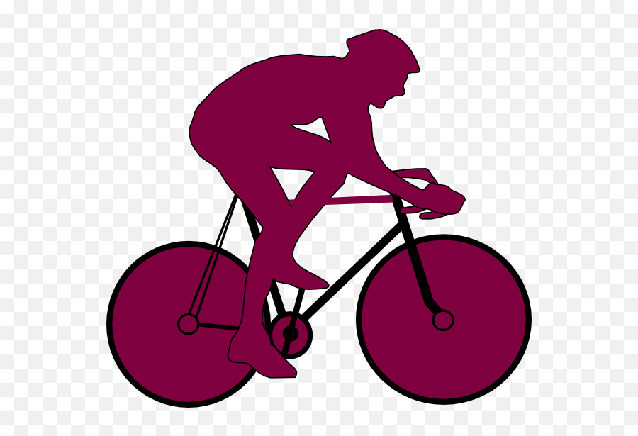 Purple Cyclist Icon Clip Art - Bicycle Illustration Hd Png,Cycling Icon Png