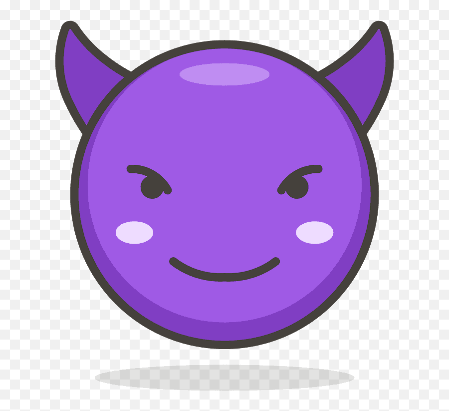 Smiling Face With Horns Emoji Clipart - Smile With Horns Smiling Face With Horns Vector Png,App With Smiley Face Icon