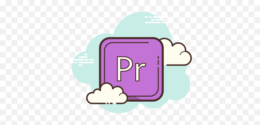 Adobe Premiere Pro Icon In Cloud Style - Photoshop Icon Aesthetic Png,Adobe Premiere Pro Icon