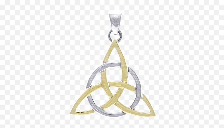 Download Hd Gold And Silver Triquetra Pendant - Celtic St Therese Chinese Catholic School Png,Triquetra Png