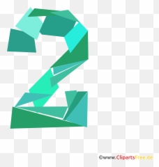 Vorlage Zahl 2 Zwei - Zahlenbilder zum Drucken Horizontal png