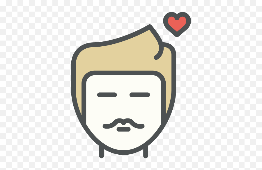 Man In Love Free Icon Of Flat Line Valentine Icons - Happy Png,Men Hair Icon