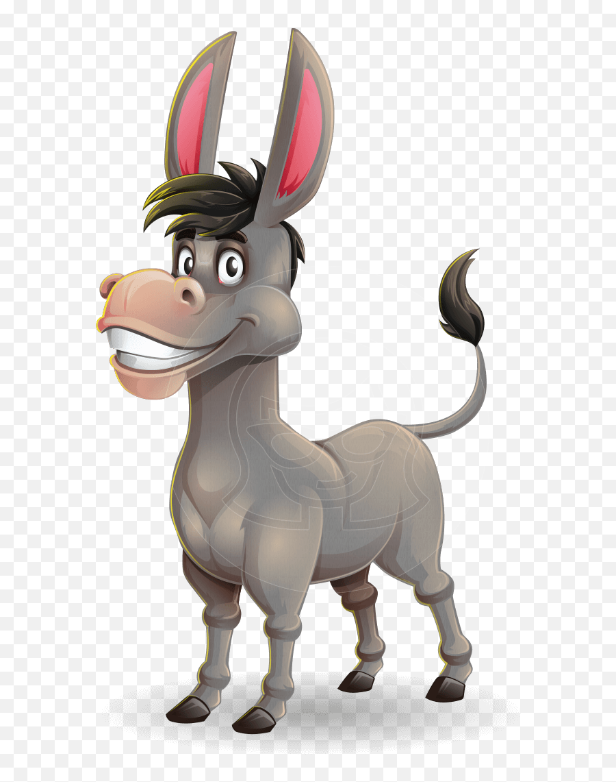 Funny Donkey Cartoon Character Vector - Donkey On Laptop Png,Cartoon Icon Images