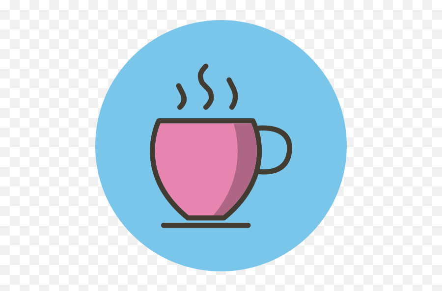 Tea Coffee Hot Break Breakfast Cappuccino Drink Icons - Xícara De Chá Rosa Vetor Png,I Need A Break Icon