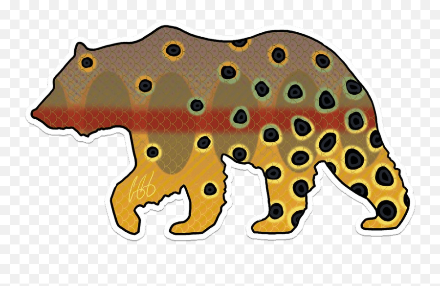 California Bear Golden Trout Sticker - Sticker Png,California Bear Png