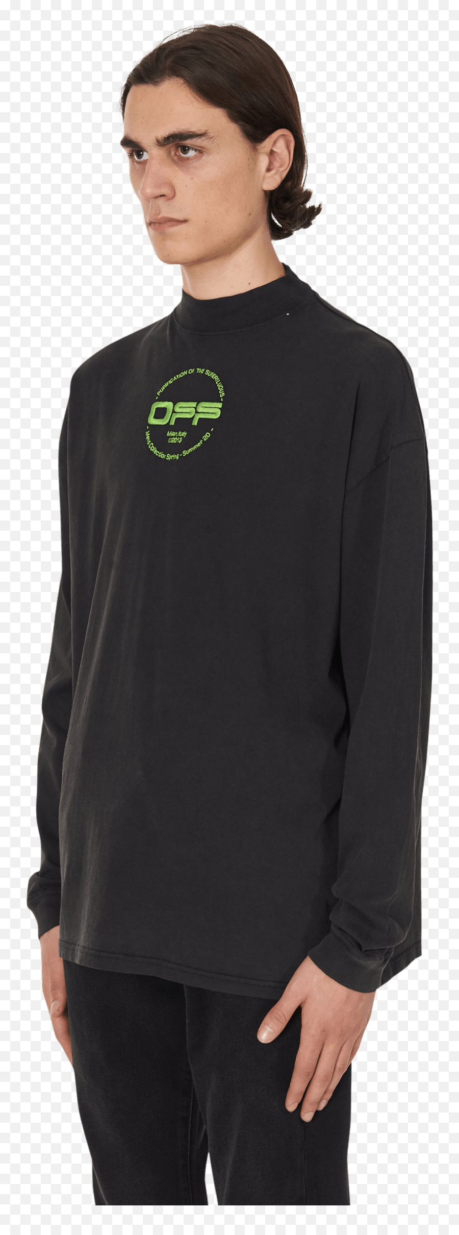 Mock Neck Long Sleeves T - Adidas Padded Jacket Dark Green Png,Hand Logo