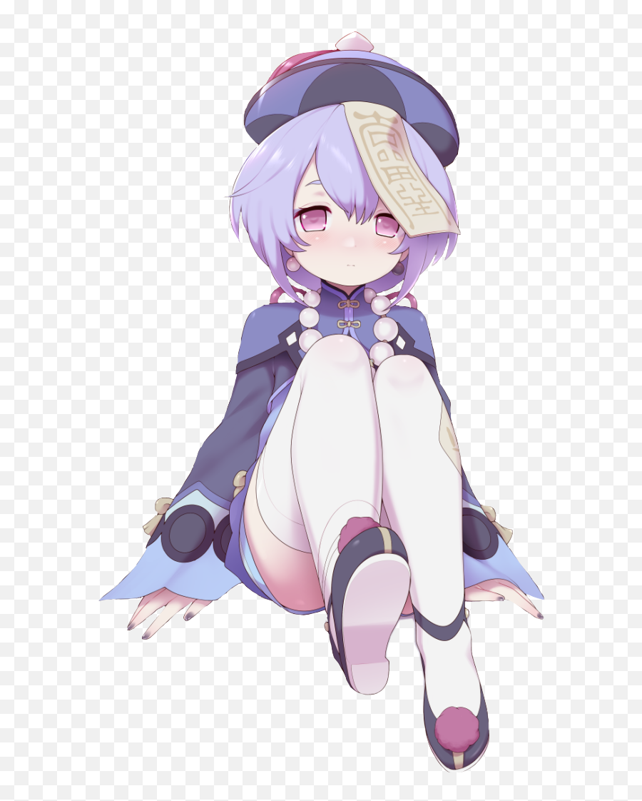 Genshinimpact Qiqi Freetoedit Sticker By Sassybearsquad1 - Cg Artwork Png,Yuzuki Yukari Icon