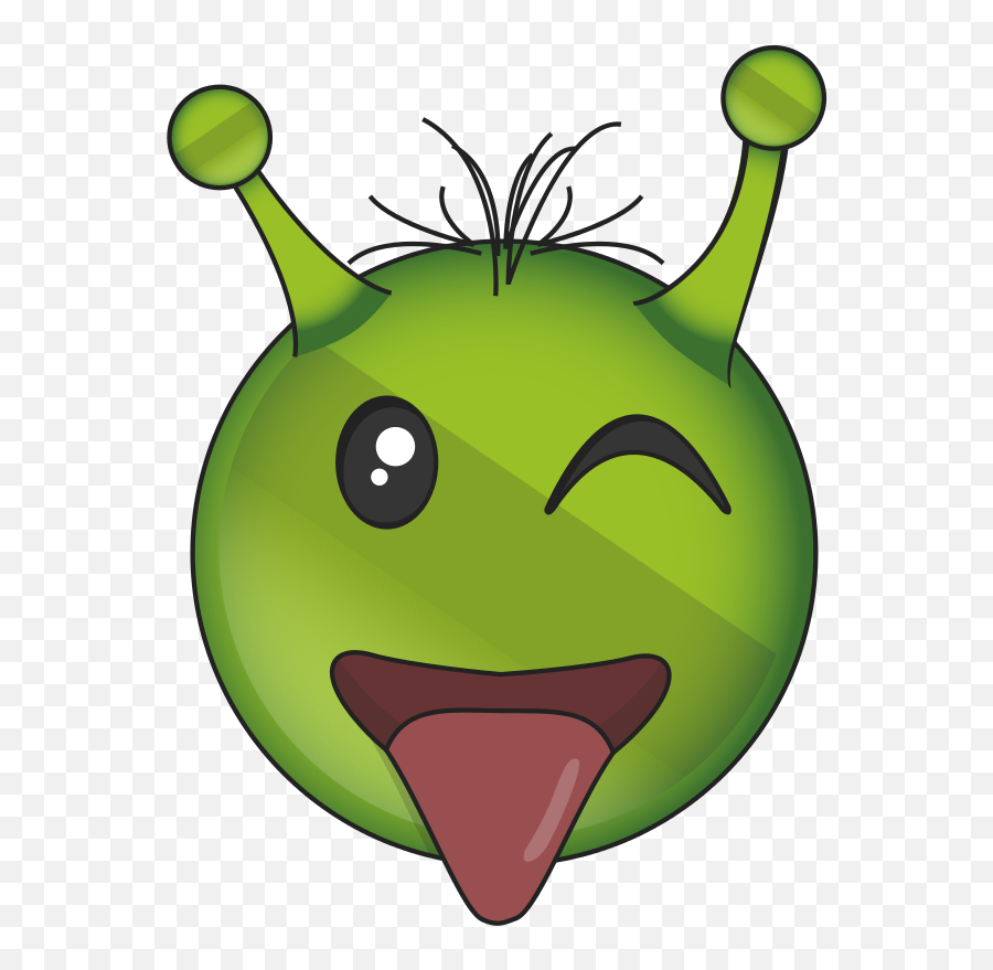 Alien Face Emoji Transparent Background Png Mart - Alien Happy