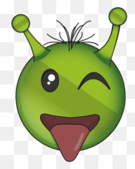 Alien Face Emoji Transparent Background Png Mart - Happy Faces