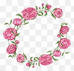 Aesthetic Png Tumblr - Clipart Roses Aesthetic Pink Flower Wreath Transparent