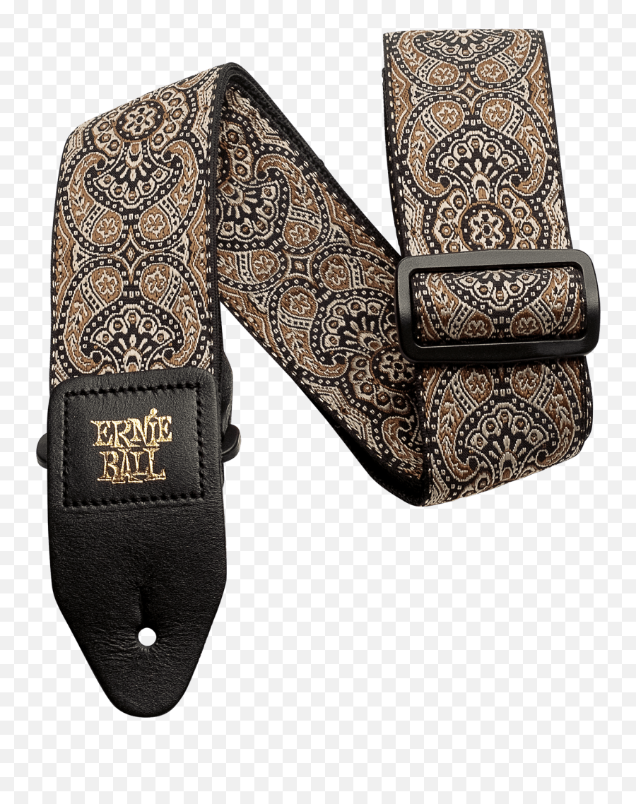 Ernie Ball Classic Jacquard Guitar Strap In Black U0026 Gold Paisley - Andertons Music Co Ernie Ball Guitar Strap Png,Ernie Png