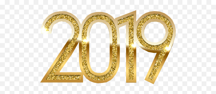 Gold Shiny Happy New Year 2019 3d Text Free Stock Photos Png