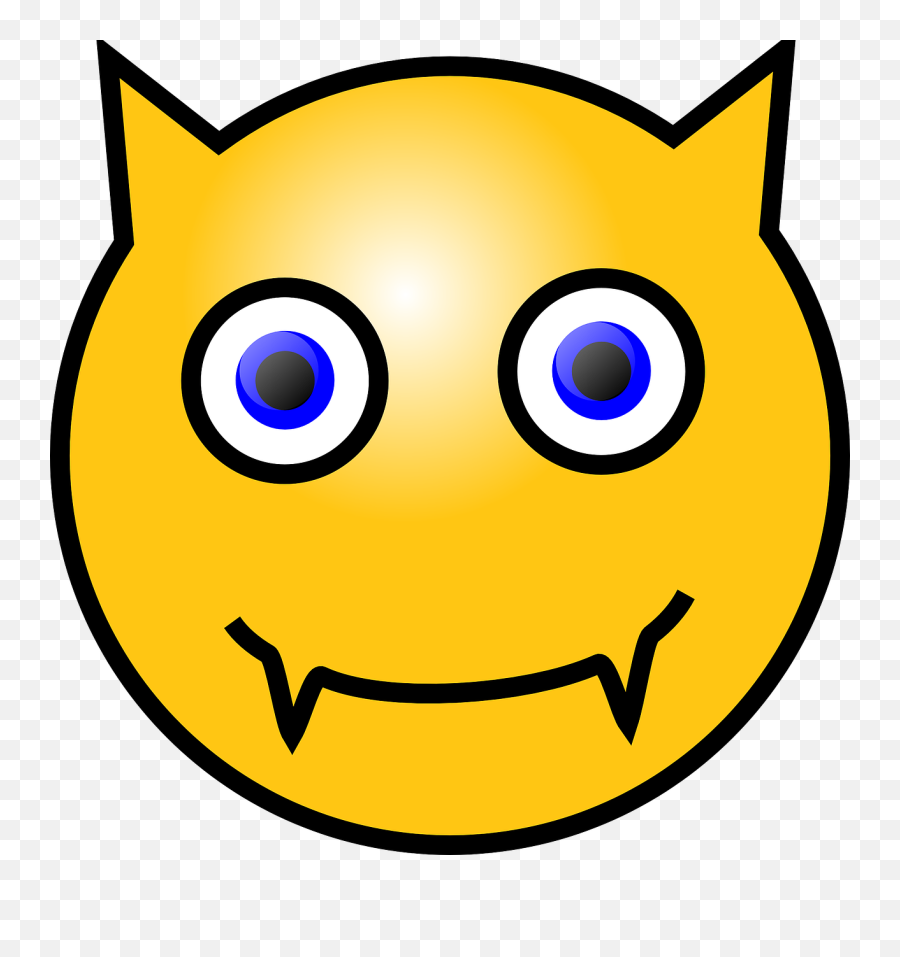 Smiley Devil Yellow - Free Vector Graphic On Pixabay Devil Smiley Face Png,Happy Face Transparent Background